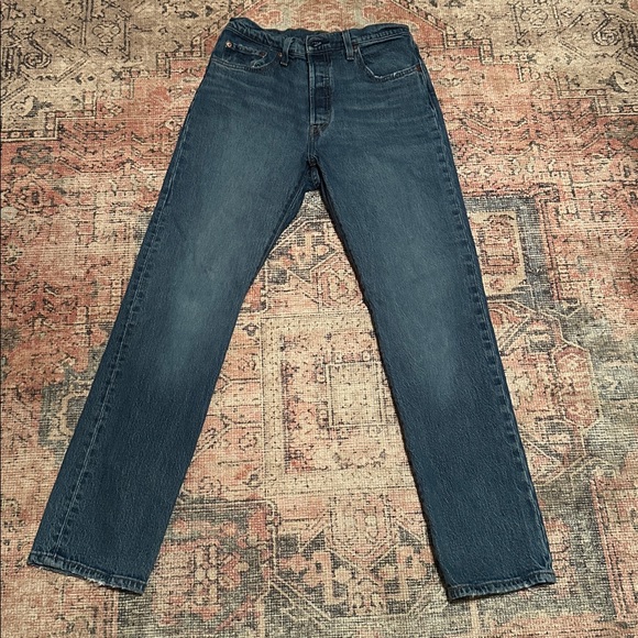 Levi's 501 Buttonfly Classic Indigo Jeans - Picture 3 of 5